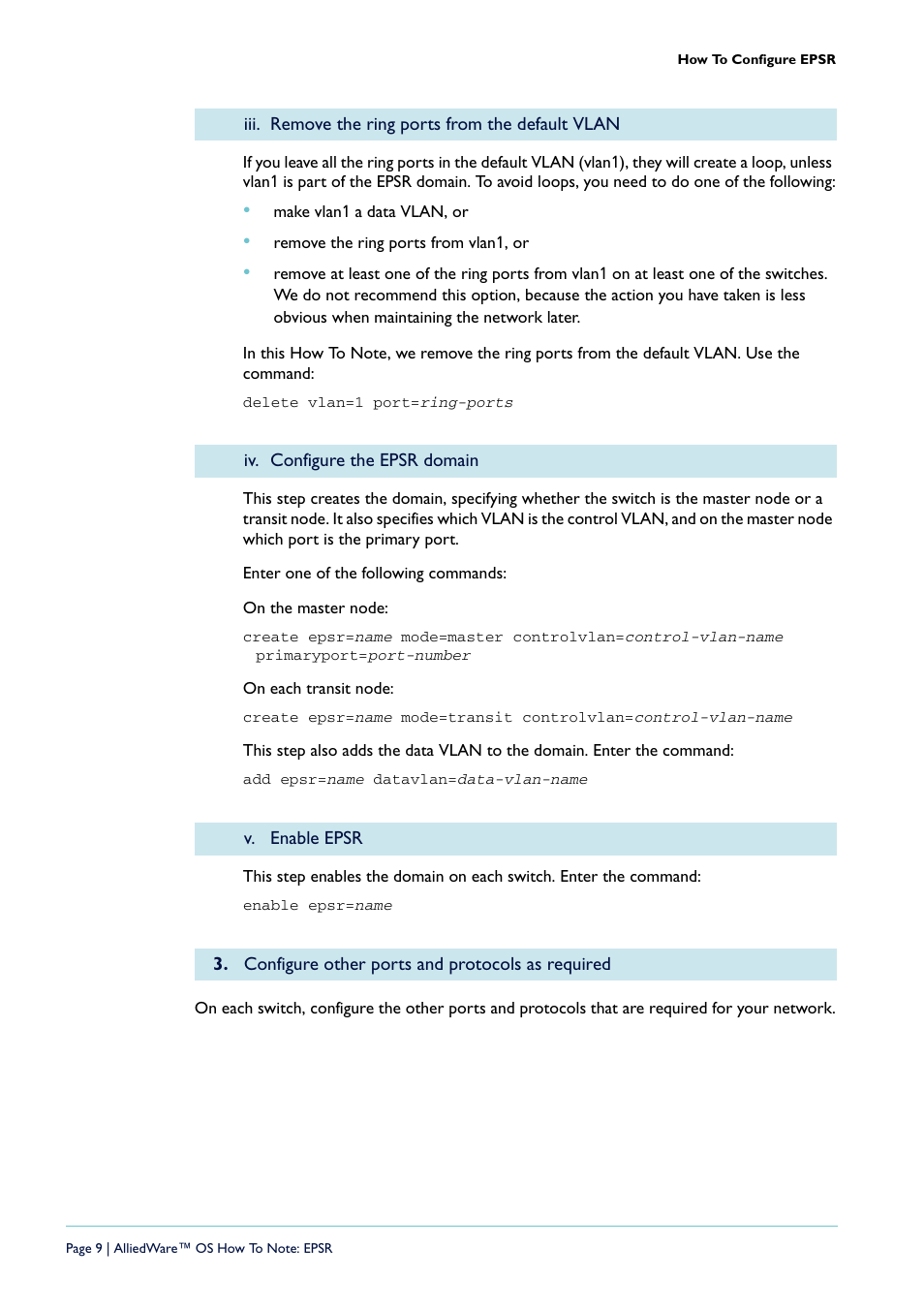 Allied Telesis AlliedWare  OS User Manual | Page 9 / 56