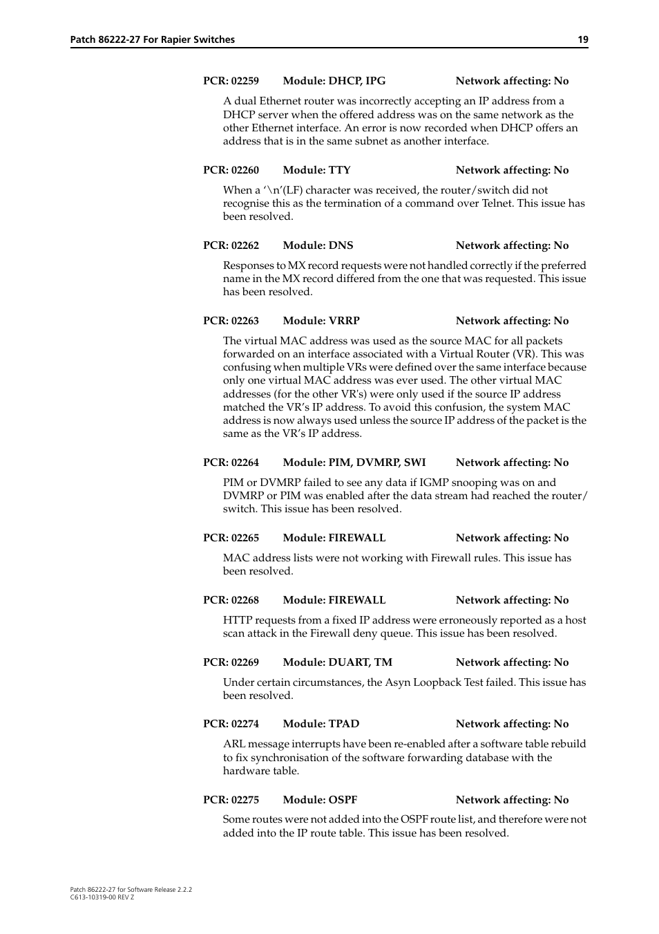 Allied Telesis 86222-27 User Manual | Page 19 / 46