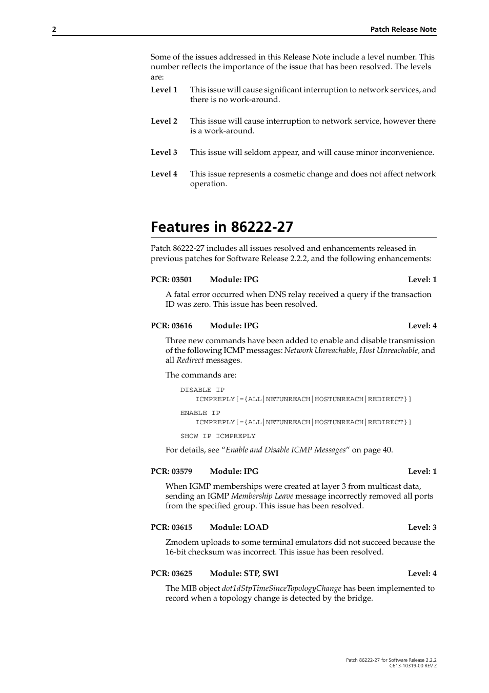 Features in 86222-27 | Allied Telesis 86222-27 User Manual | Page 2 / 46