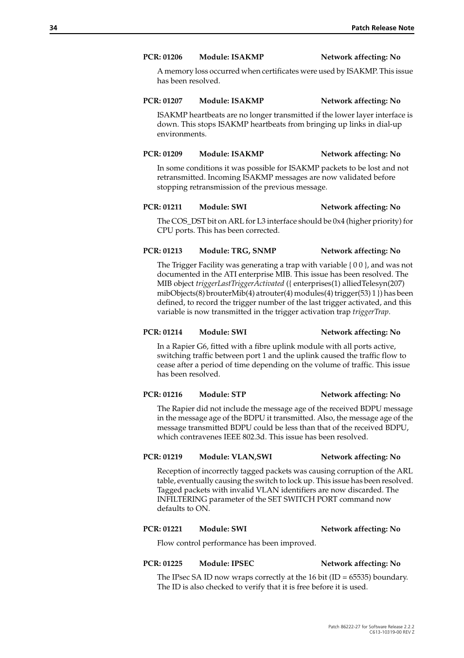 Allied Telesis 86222-27 User Manual | Page 34 / 46