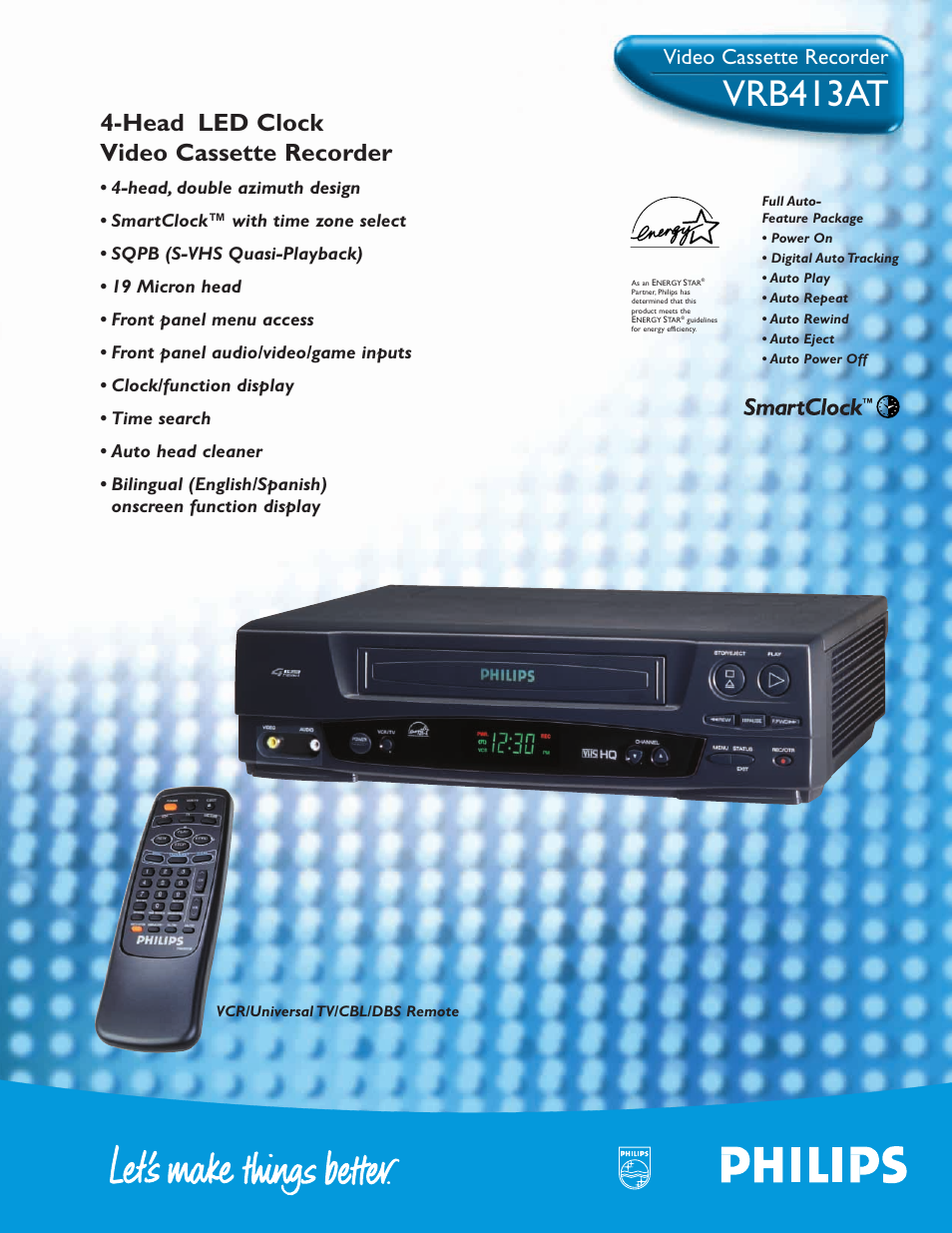 Philips VRB413AT99 User Manual | 2 pages