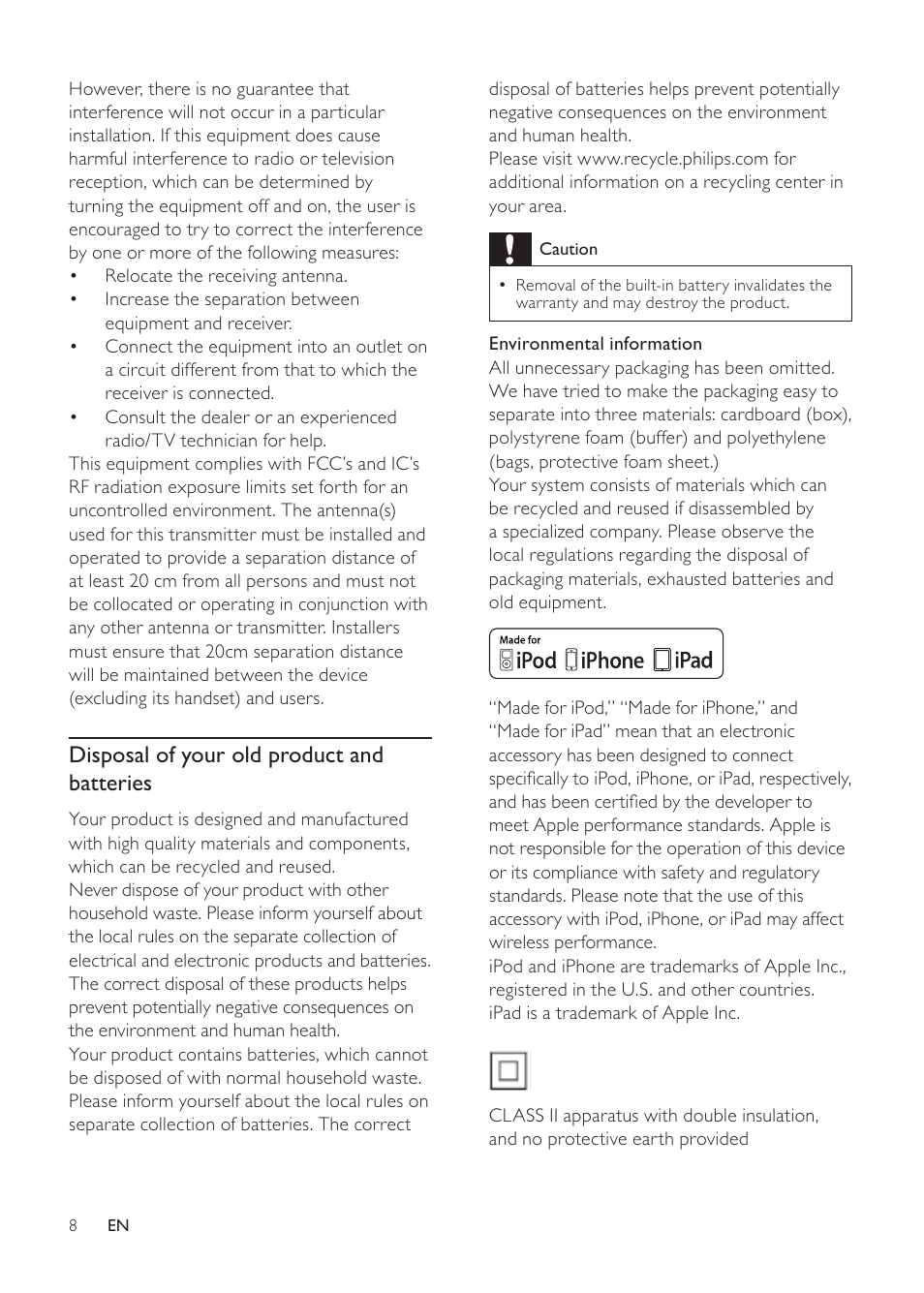 Philips DC291-17 User Manual | Page 8 / 20