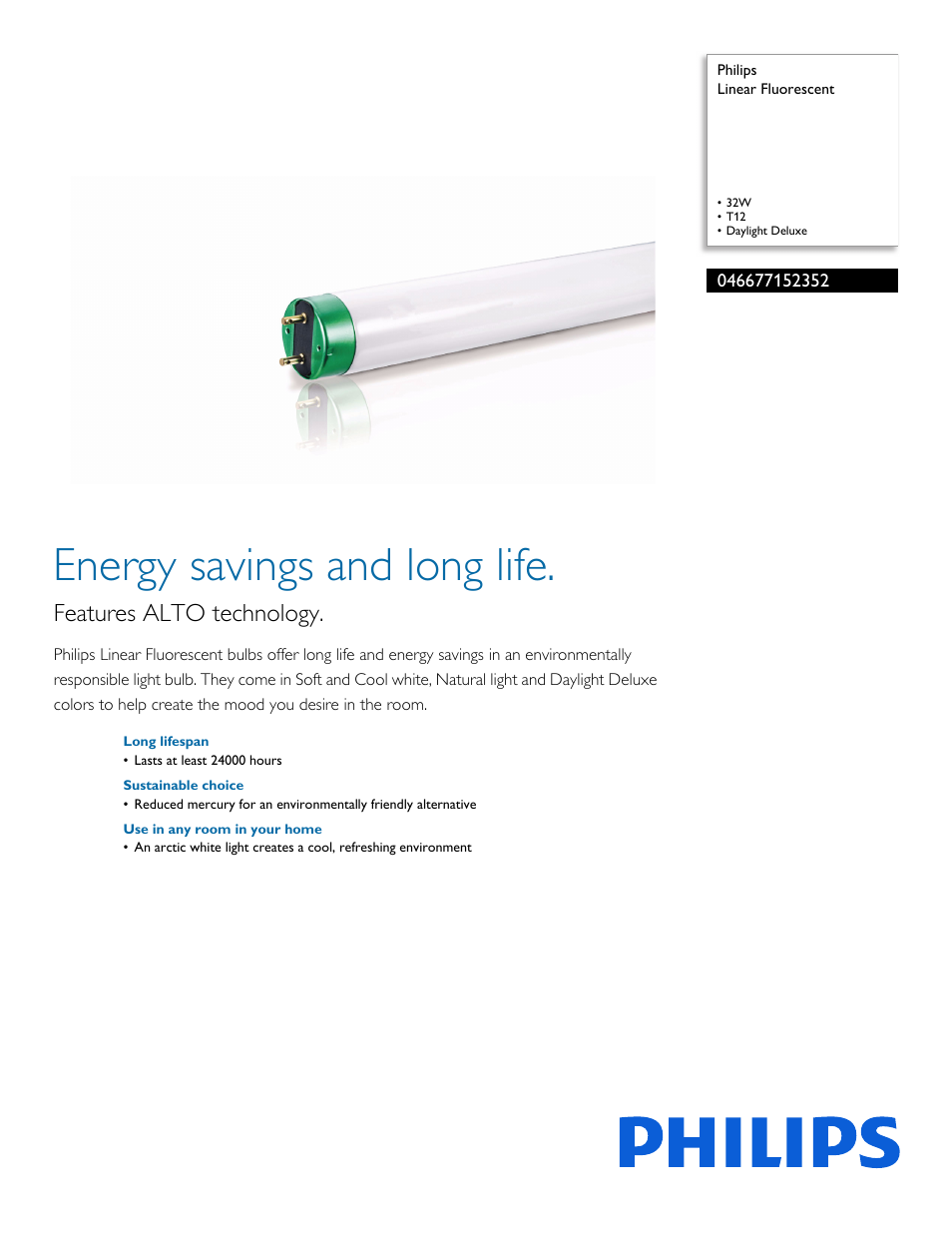 Philips 046677152352 User Manual | 2 pages
