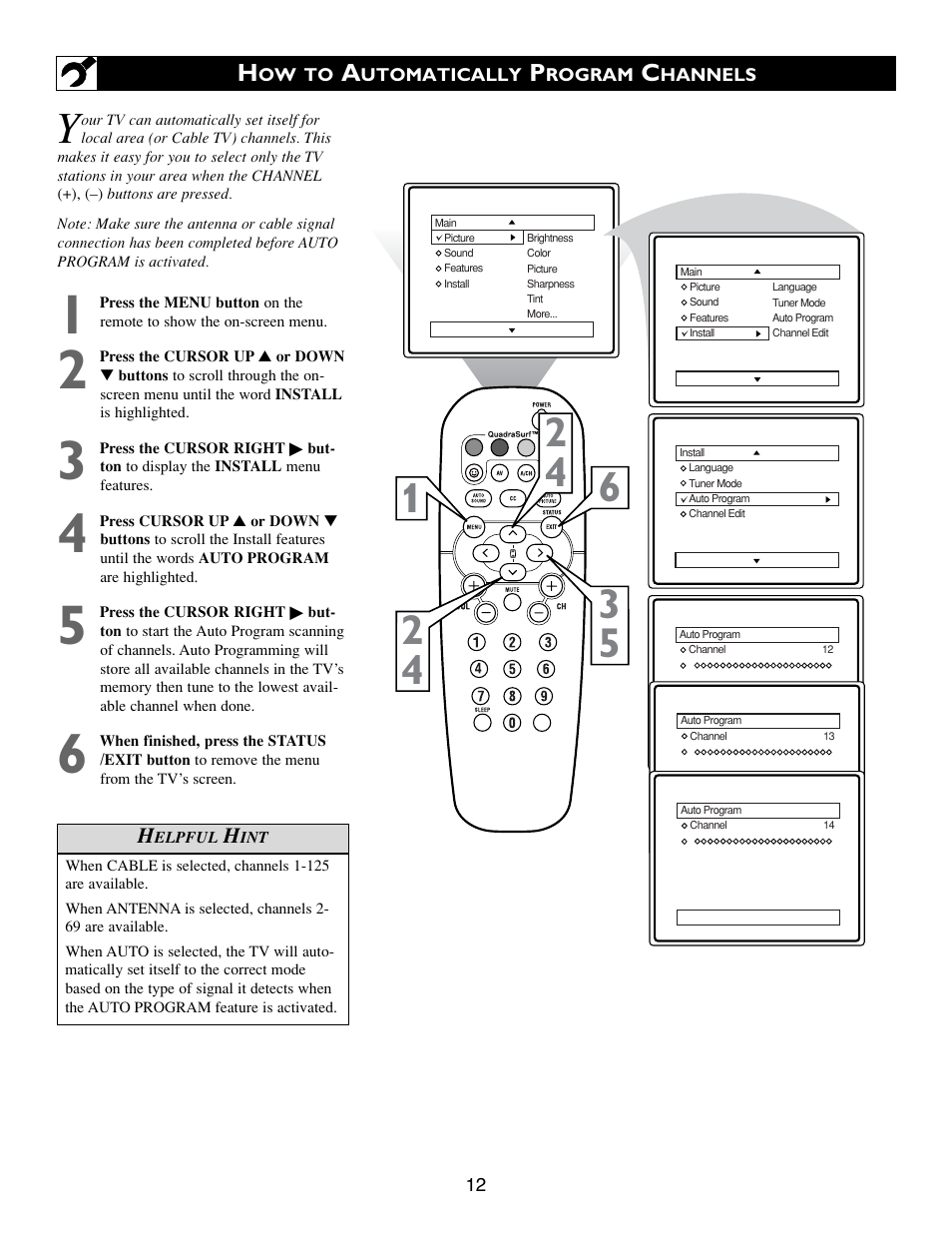 Philips 20PT633R User Manual | Page 12 / 36
