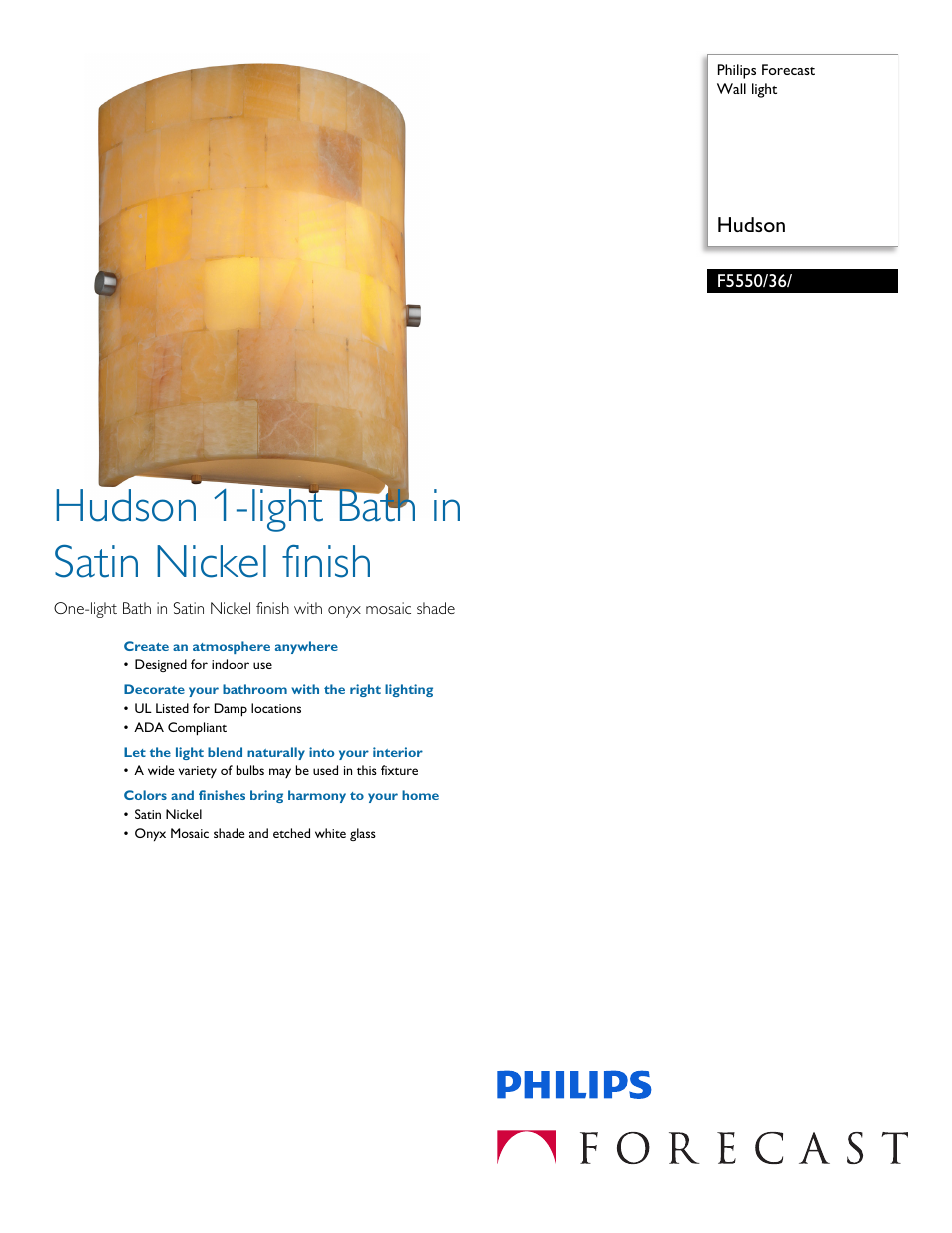 Philips F555036 User Manual | 2 pages
