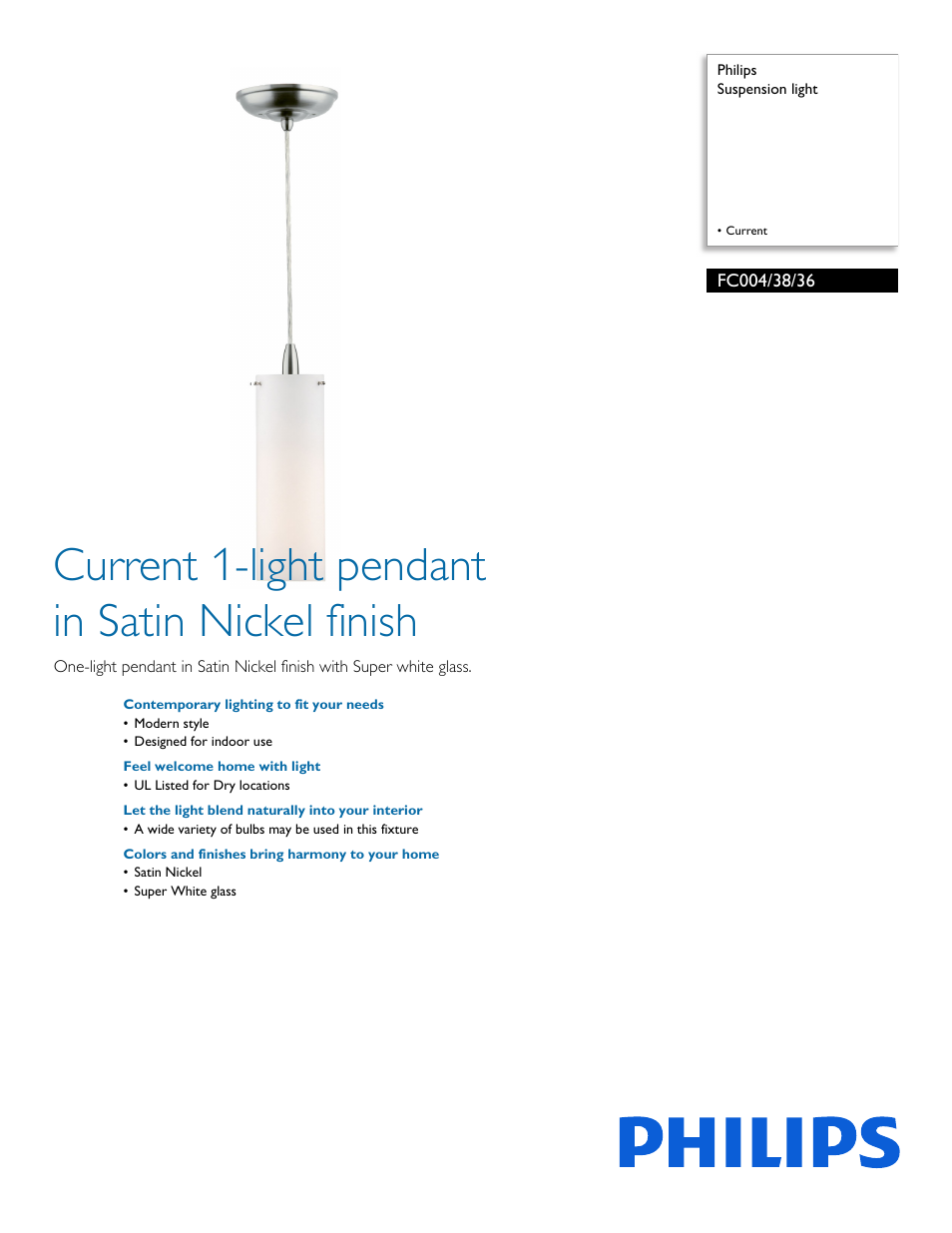 Philips FC0043836 User Manual | 2 pages