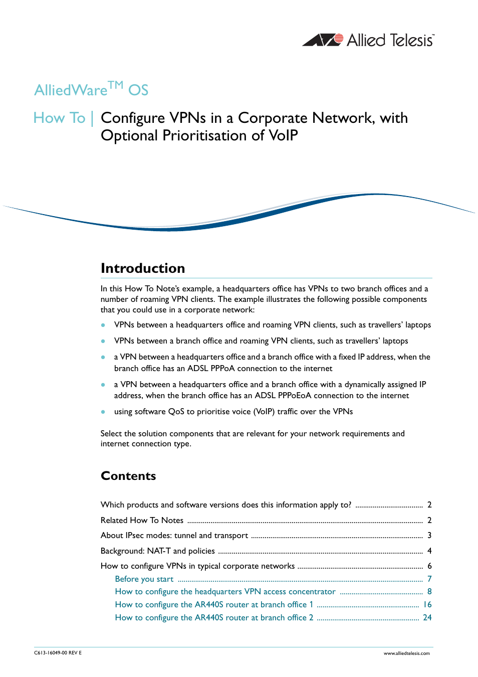 Allied Telesis AlliedWare AR440S User Manual | 53 pages