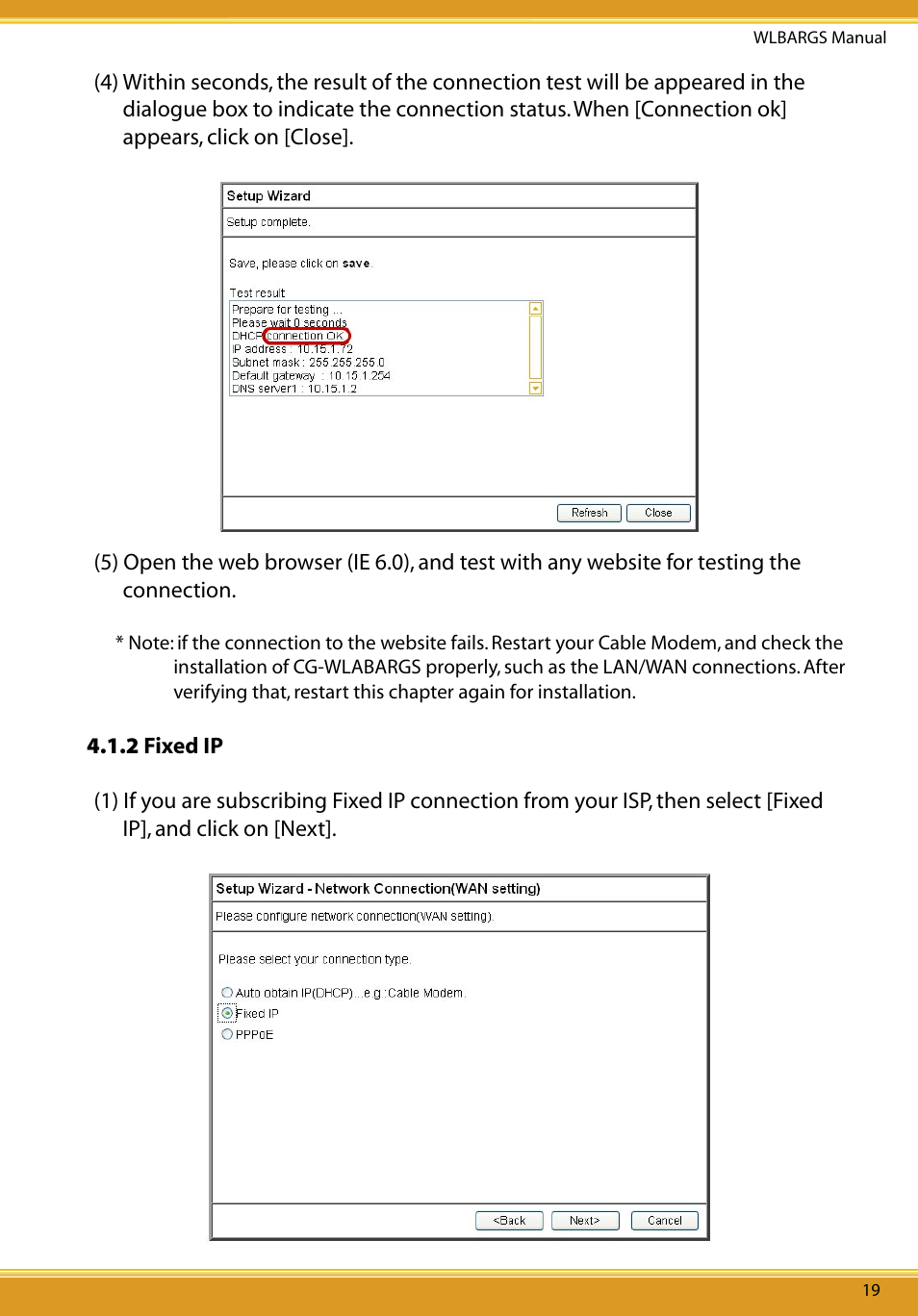 2 fixed ip | Allied Telesis CG-WLBARGS User Manual | Page 21 / 58