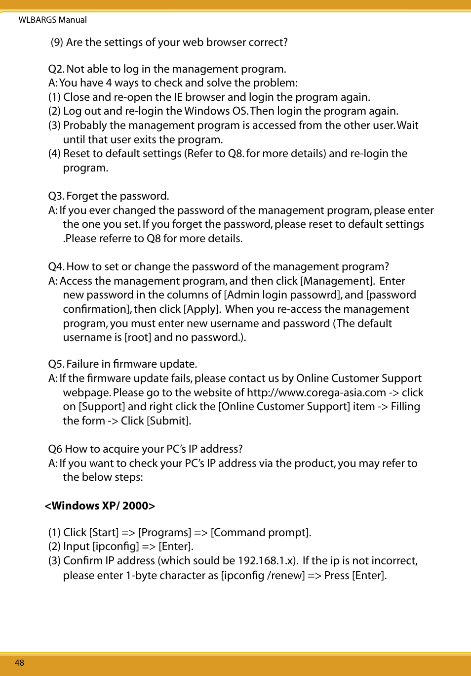Allied Telesis CG-WLBARGS User Manual | Page 50 / 58