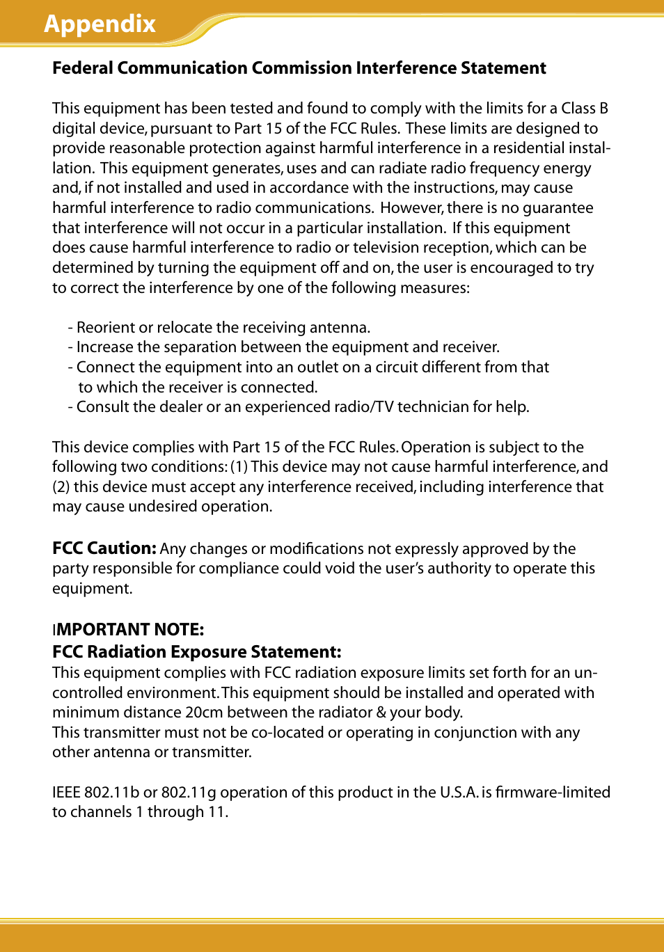 Appendix | Allied Telesis CG-WLBARGS User Manual | Page 54 / 58