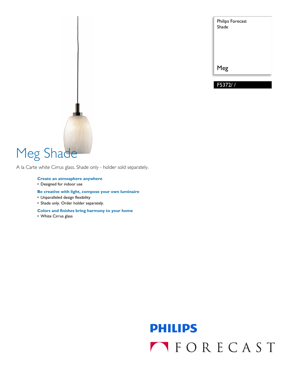 Philips F5372 User Manual | 2 pages