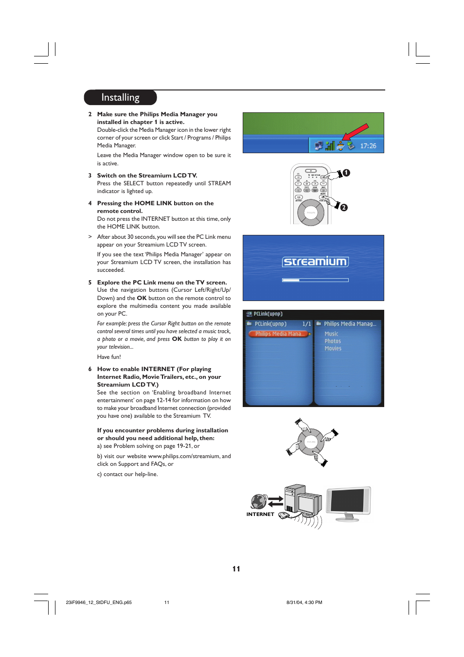 Installing | Philips 23PF9976I-37 User Manual | Page 11 / 64