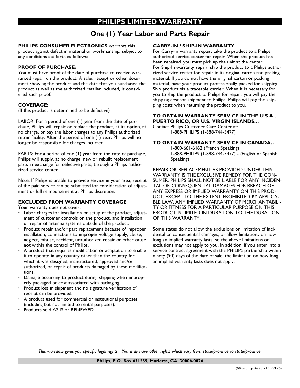 Philips 23PF9976I-37 User Manual | Page 64 / 64