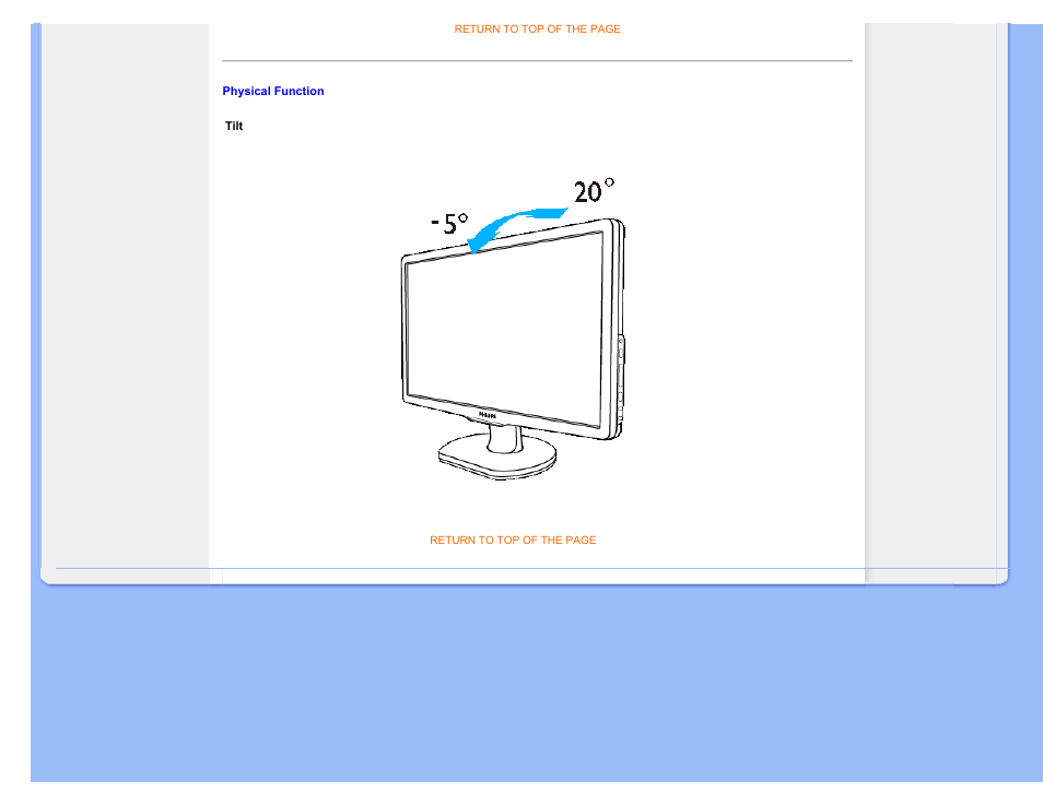 Physical function | Philips 190C1SB-00 User Manual | Page 38 / 115
