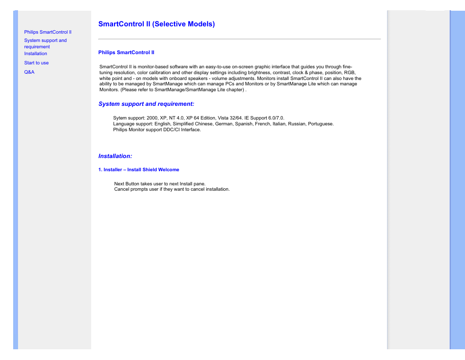 Smartcontrol, Smartcontrol ii, Smartcontrol ii (selective models) | Philips 190C1SB-00 User Manual | Page 43 / 115