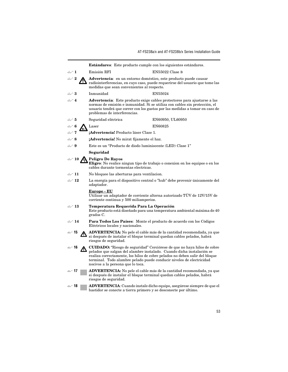 Allied Telesis AT-FS238a/2 User Manual | Page 65 / 68