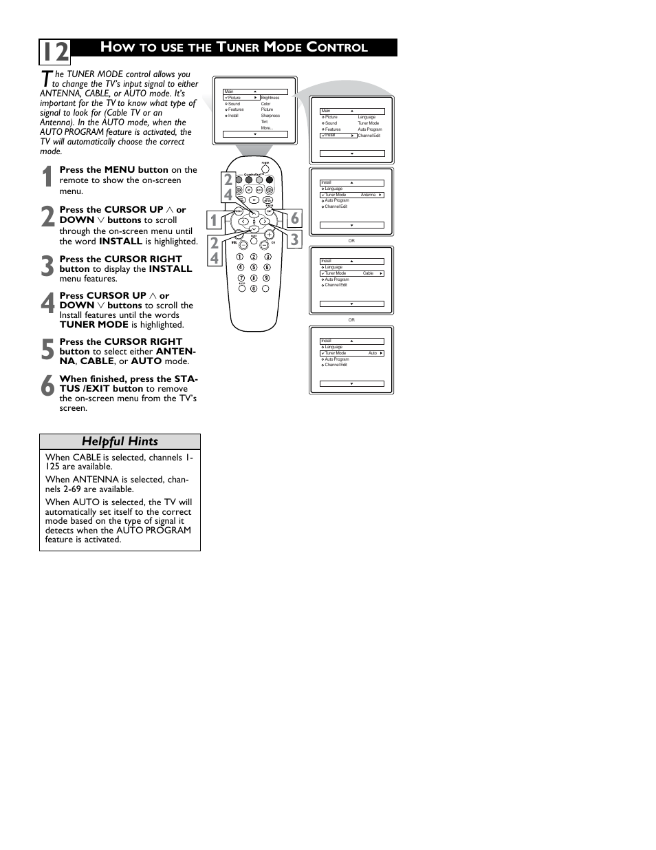 Helpful hints | Philips 20PT5441-37 User Manual | Page 16 / 36