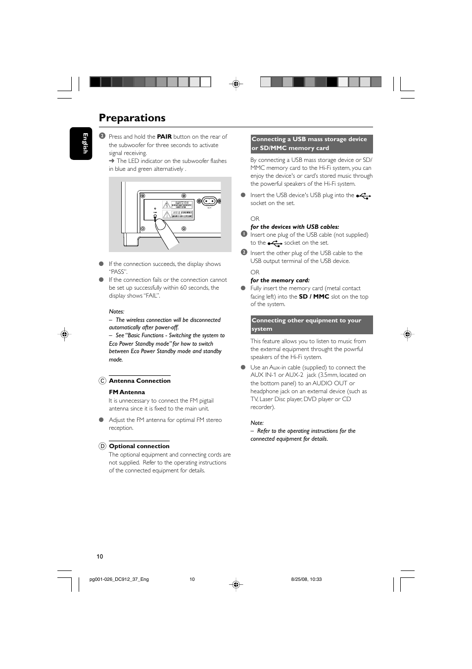 Preparations | Philips DC912-37 User Manual | Page 10 / 27