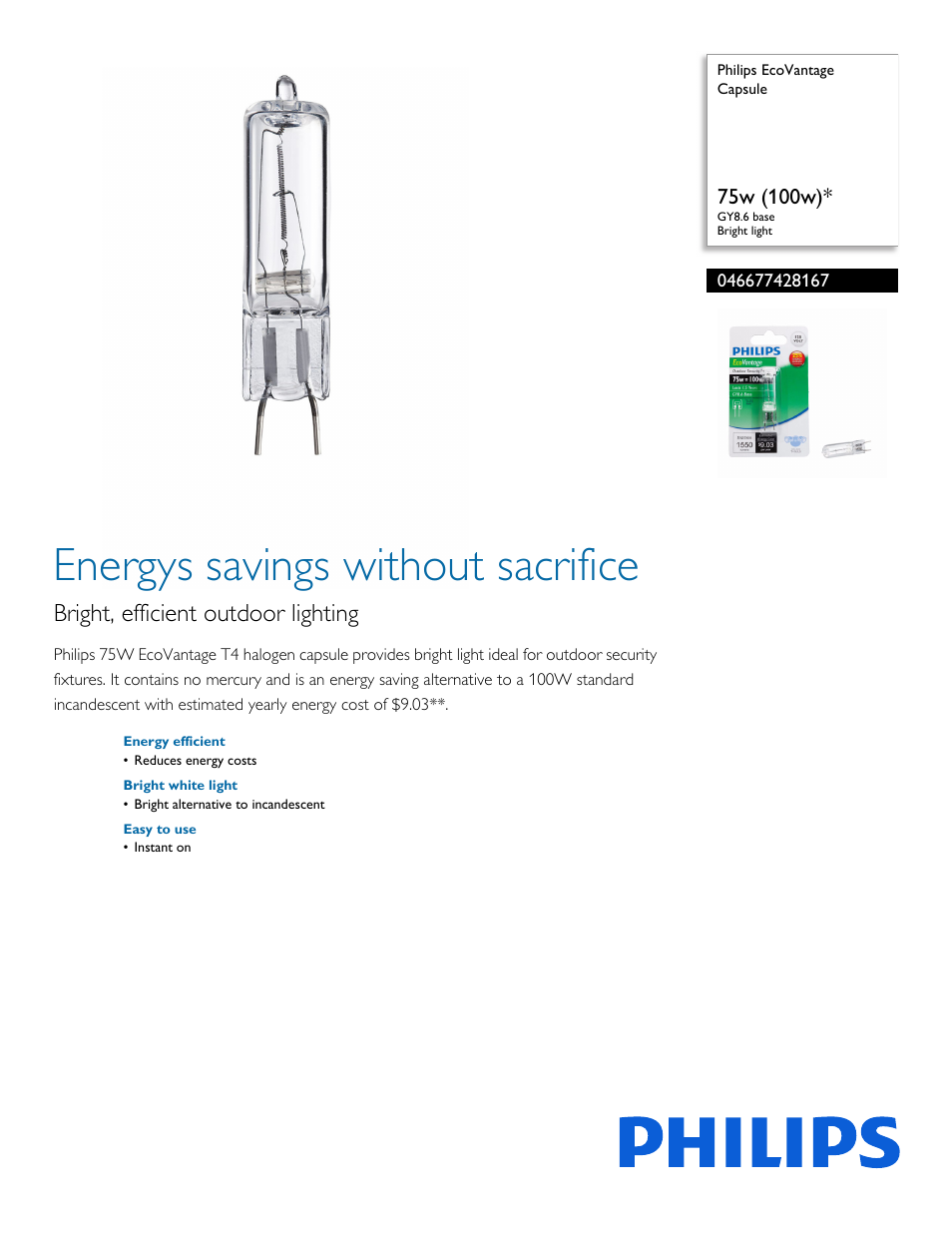 Philips 046677428167 User Manual | 2 pages