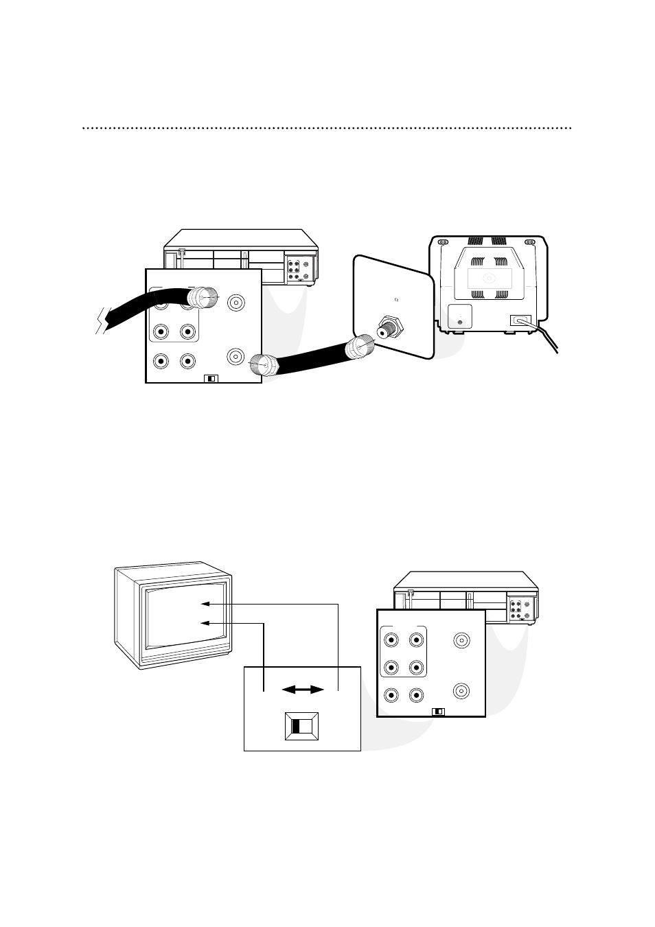 Ch3 ch4, Plug in the tv and the vcr, Ch3 / ch4 switch | Philips VRA633AT99 User Manual | Page 7 / 60