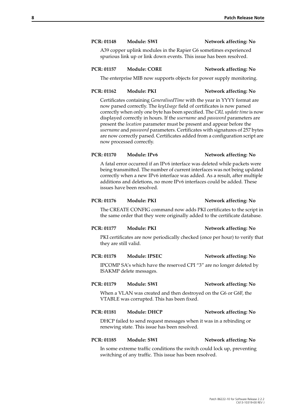 Allied Telesis 86222-10 User Manual | Page 8 / 14