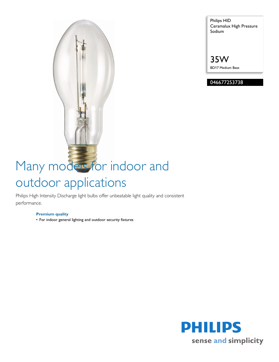Philips 046677253738 User Manual | 2 pages