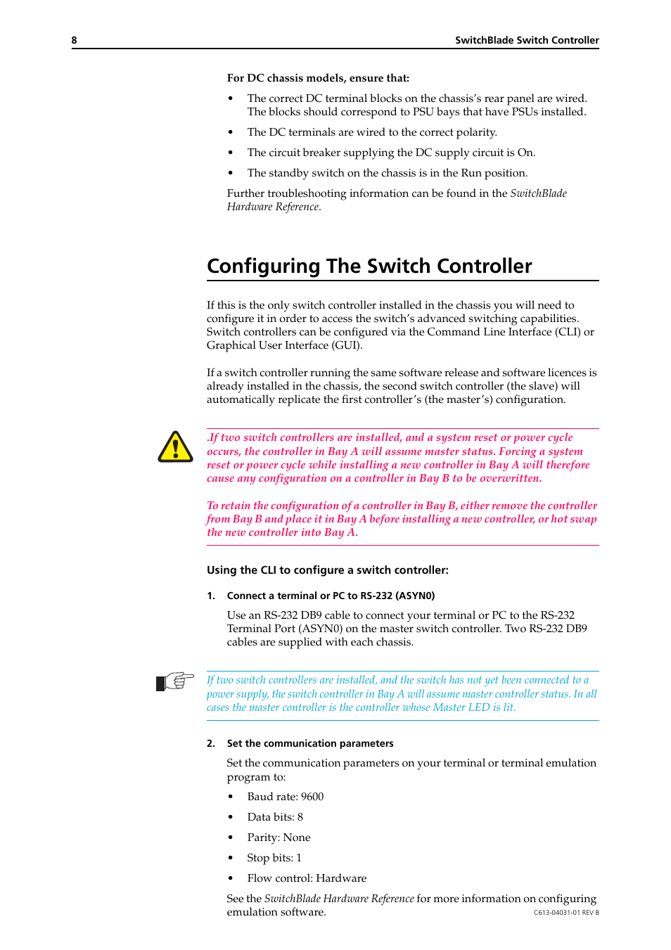 Configuring the switch controller | Allied Telesis Switch Controller User Manual | Page 8 / 12