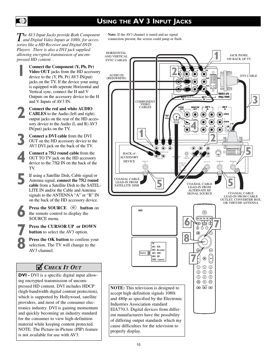 Av 3 i, Cc c | Philips 34PW9819-17 User Manual | Page 10 / 62