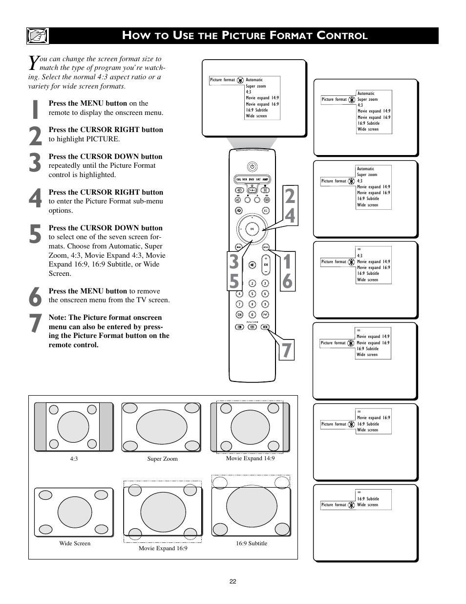 Philips 34PW9819-17 User Manual | Page 22 / 62