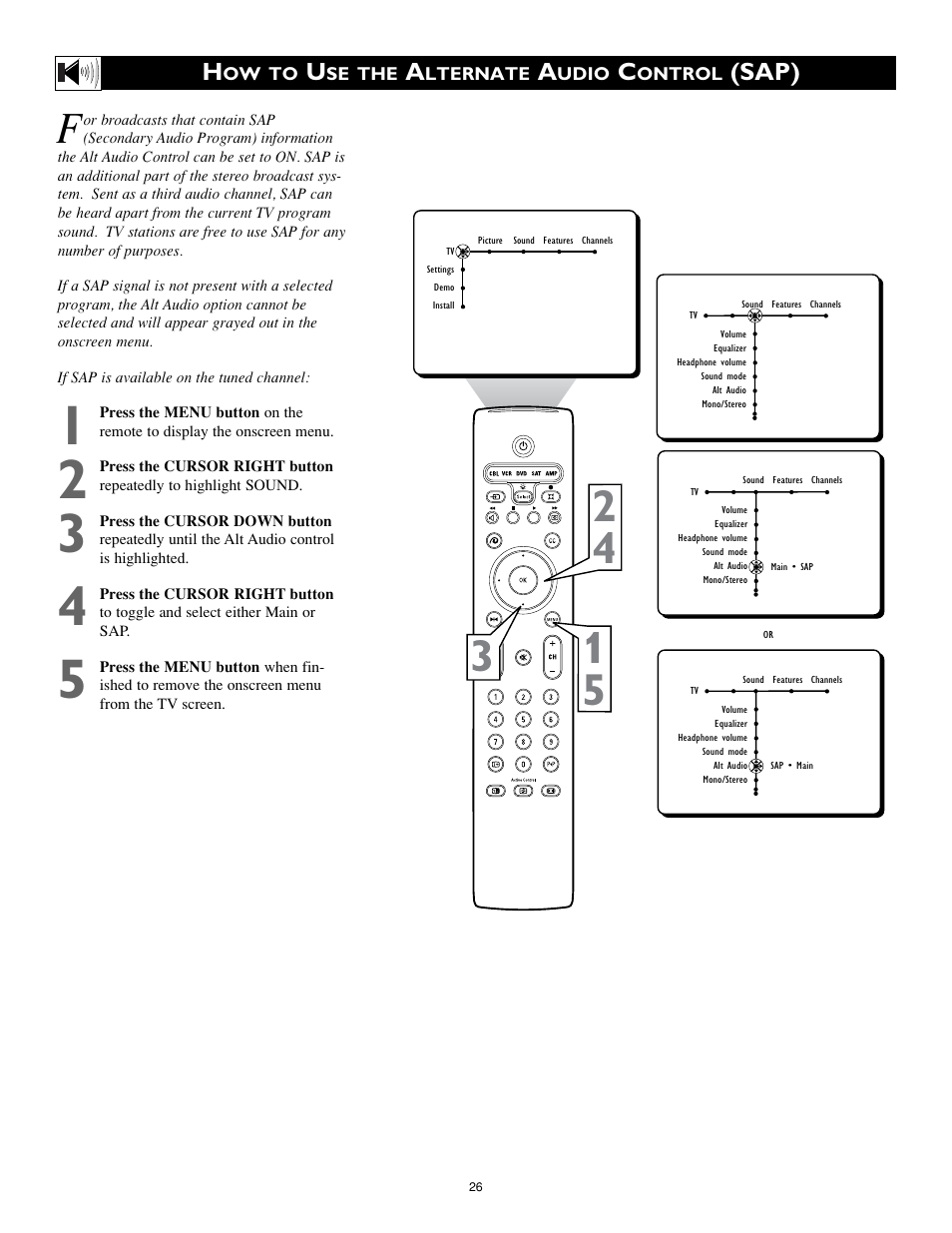 Sap) | Philips 34PW9819-17 User Manual | Page 26 / 62