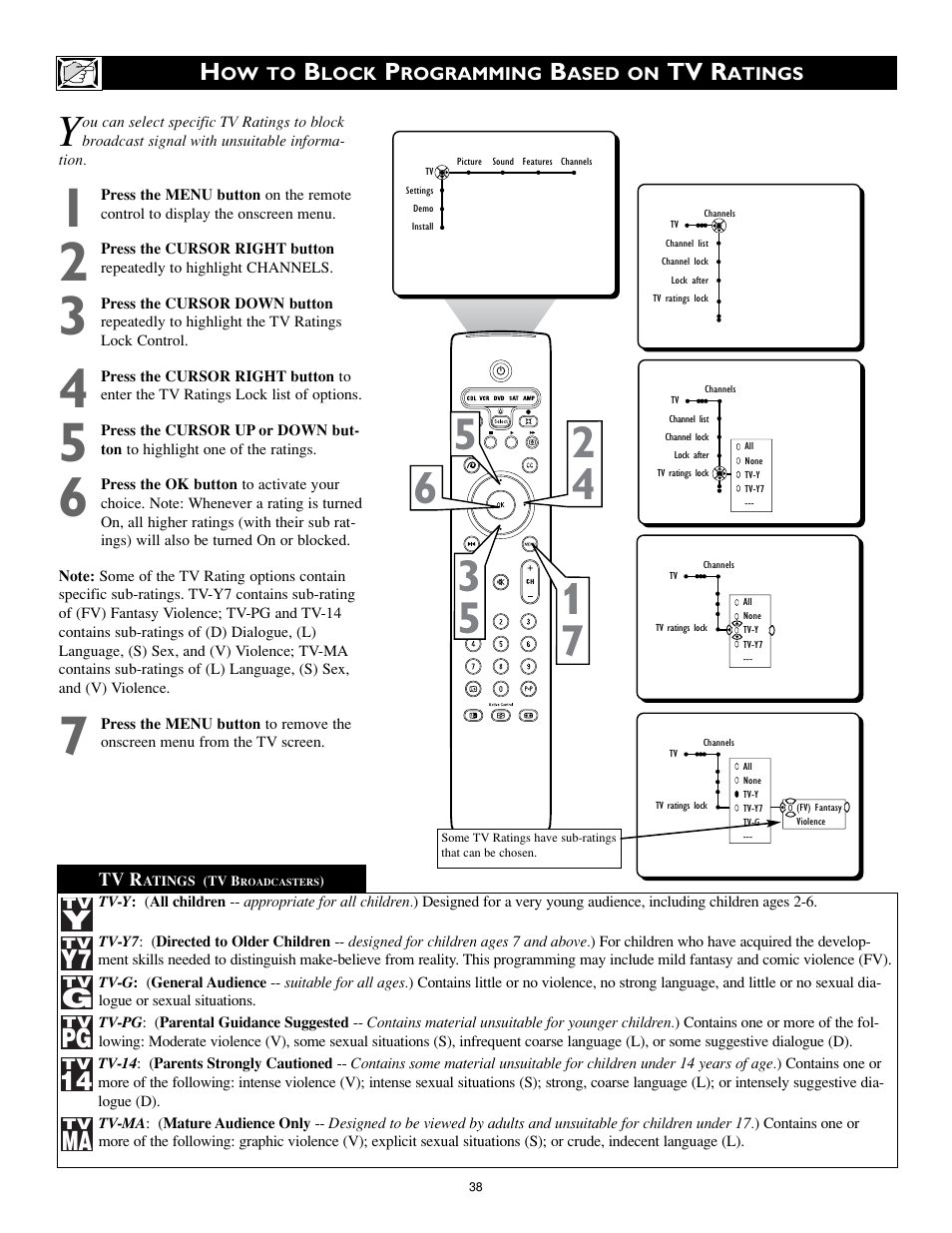 Tv r | Philips 34PW9819-17 User Manual | Page 38 / 62