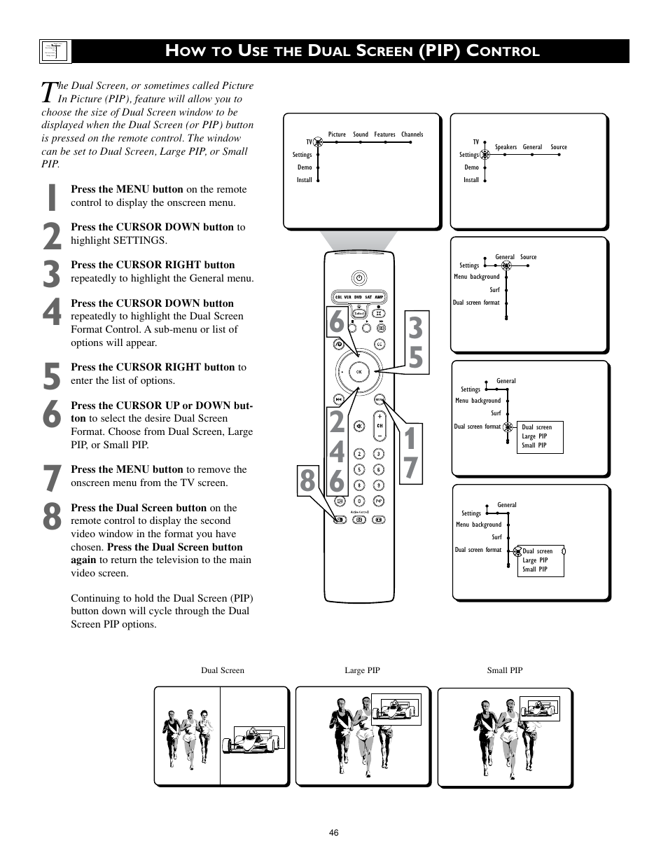 Pip) c | Philips 34PW9819-17 User Manual | Page 46 / 62