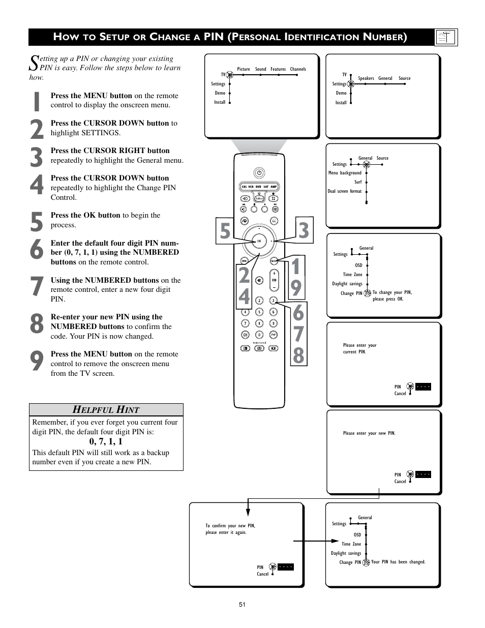 Philips 34PW9819-17 User Manual | Page 51 / 62