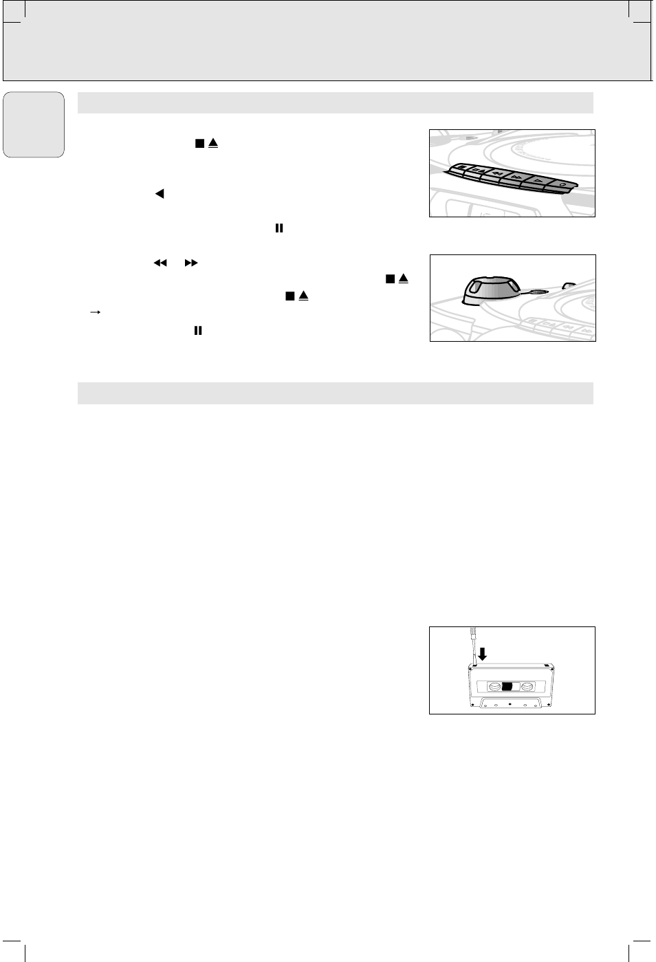 Cassette recorder, General information on cassette recording, English | Philips AZ100717 User Manual | Page 7 / 10