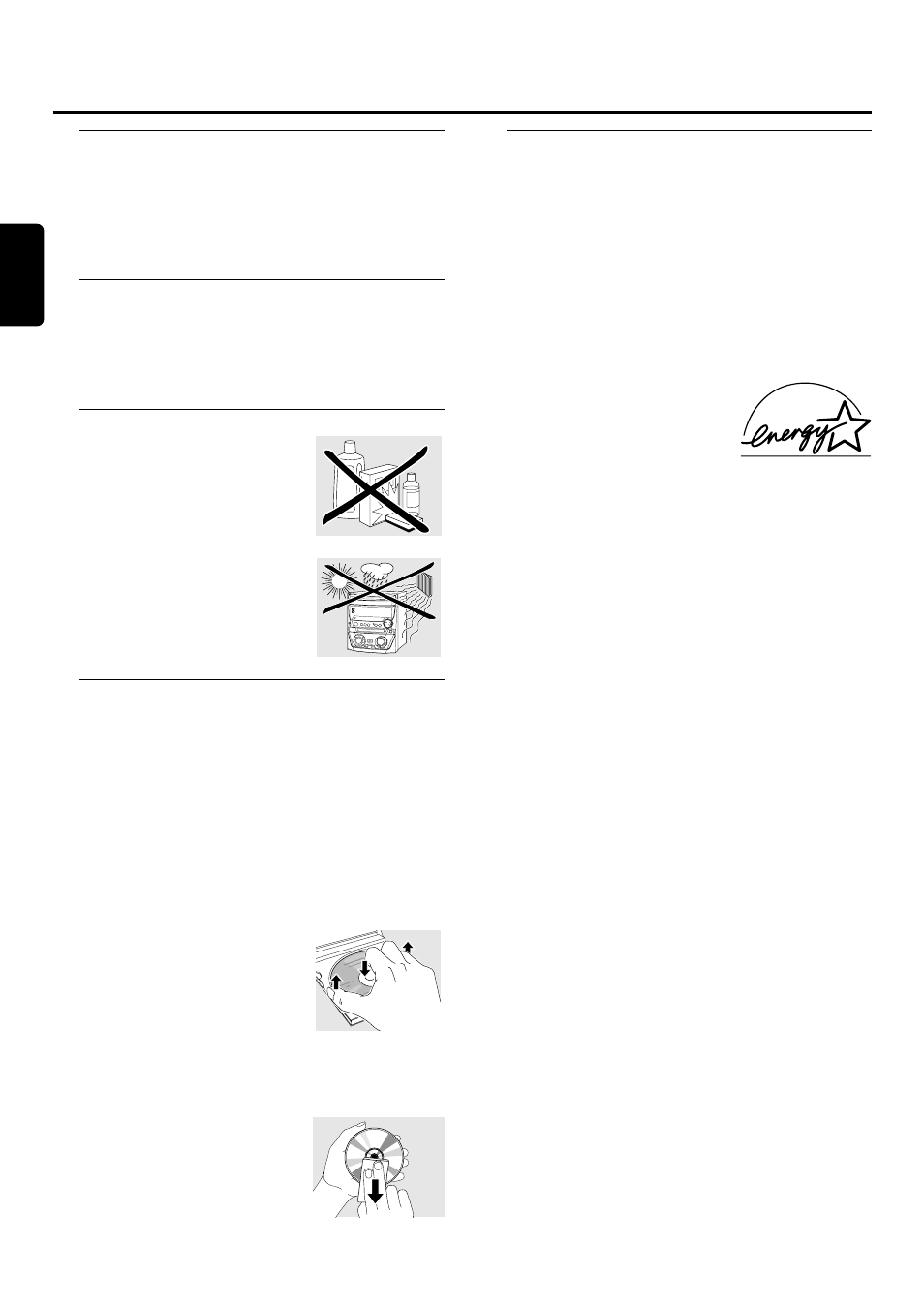 Informations générales, Accessoires fournis, Informations pour la mise en place | Entretien, Manipulation des disques, Informations sur l’environnement | Philips FWR33 User Manual | Page 37 / 87