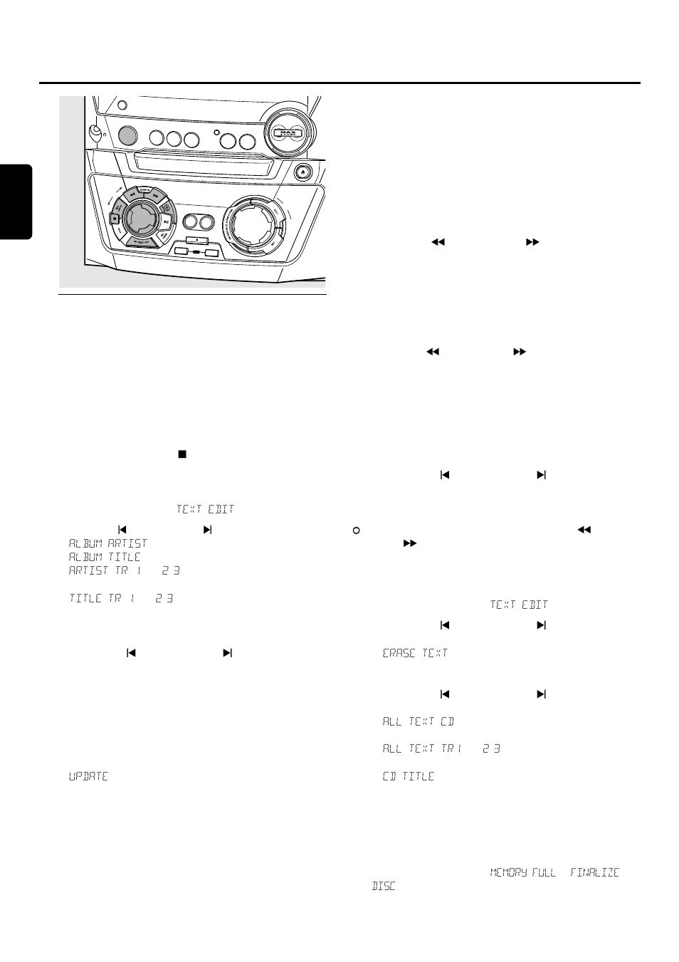 Fonctions | Philips FWR33 User Manual | Page 55 / 87