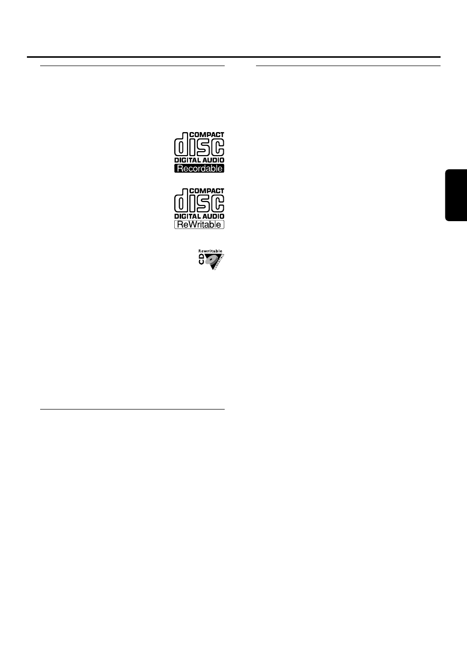 Información general/mp3, Discos para grabar, Discos para reproducir | Unas palabras sobre mp3 | Philips FWR33 User Manual | Page 64 / 87