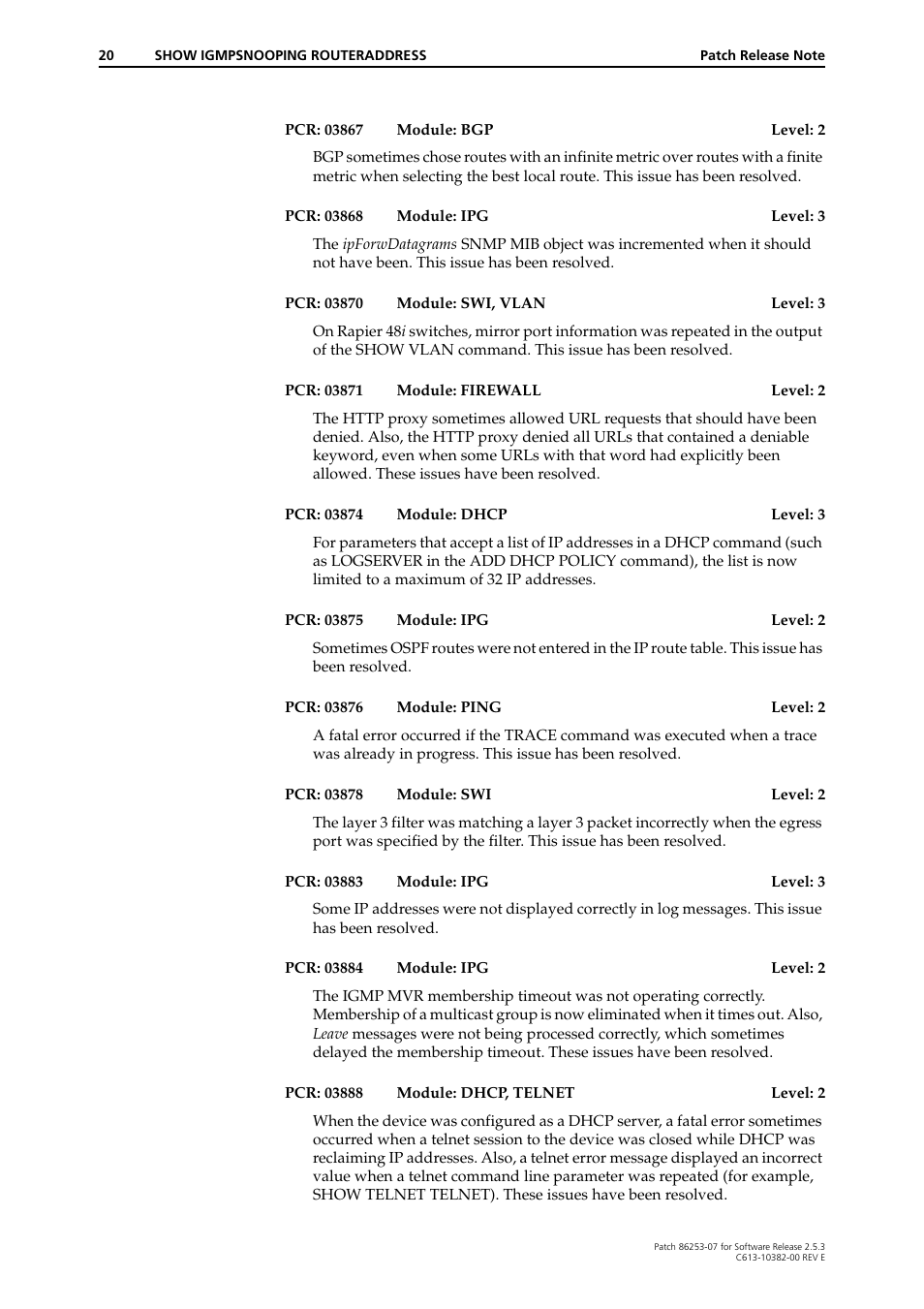 Allied Telesis 86253-07 User Manual | Page 20 / 34