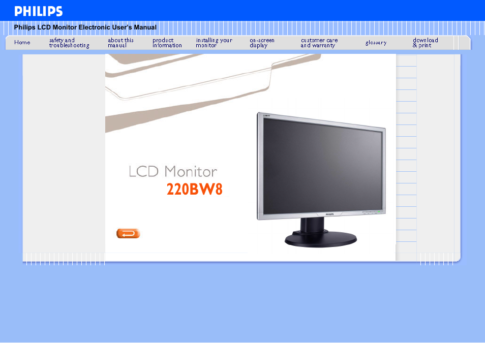 Philips 220BW8EB-27 User Manual | 85 pages