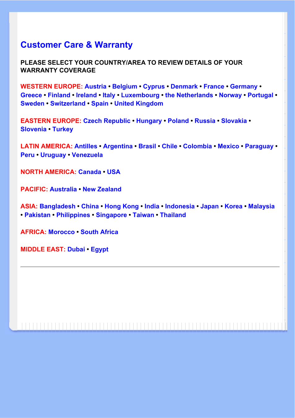 Customer care & warranty | Philips 220BW8EB-27 User Manual | Page 55 / 85
