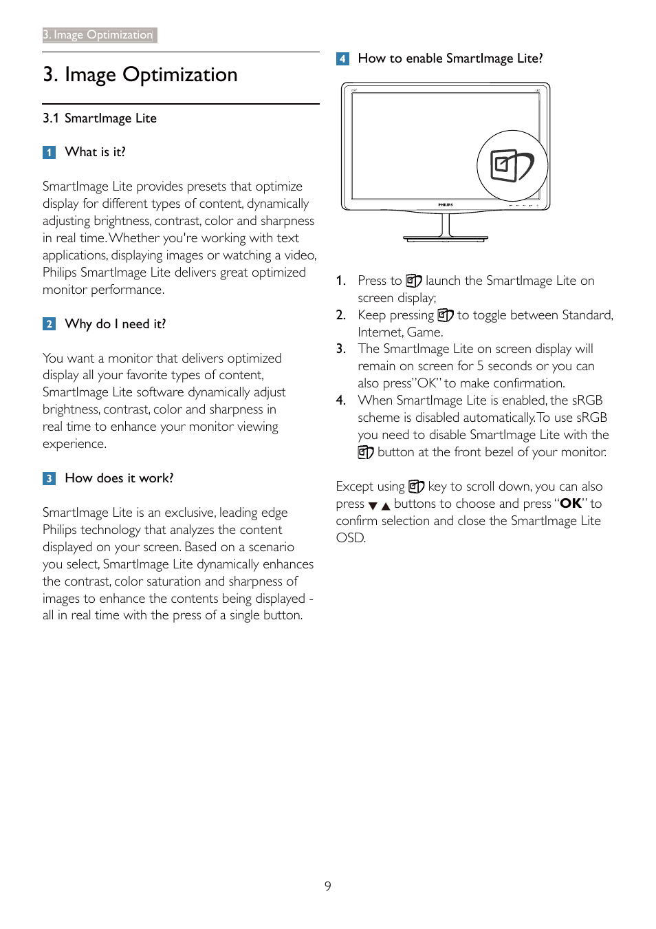 Image optimization | Philips 197E3LSU-00 User Manual | Page 11 / 41