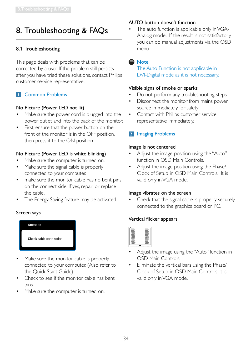 Troubleshooting & faqs | Philips 197E3LSU-00 User Manual | Page 36 / 41