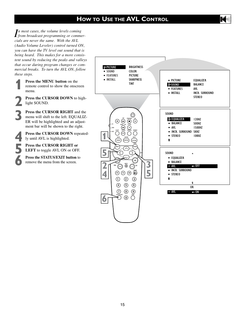 Avl c | Philips 17PF9945-99 User Manual | Page 15 / 62