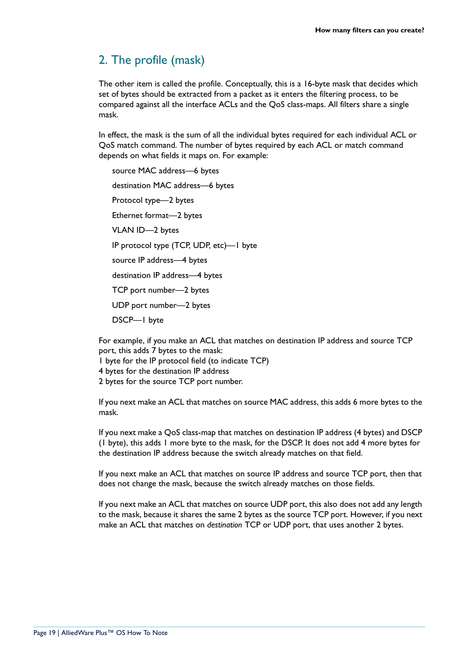 The profile (mask) | Allied Telesis x908 User Manual | Page 19 / 21