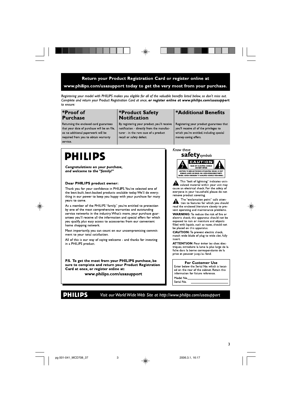 Philips MCD708-37 User Manual | Page 3 / 41