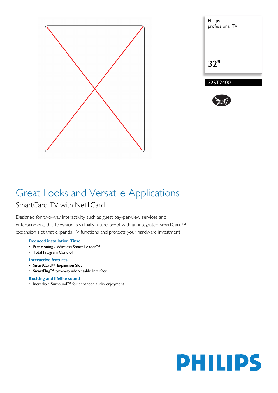 Philips 32ST2400-27B User Manual | 2 pages