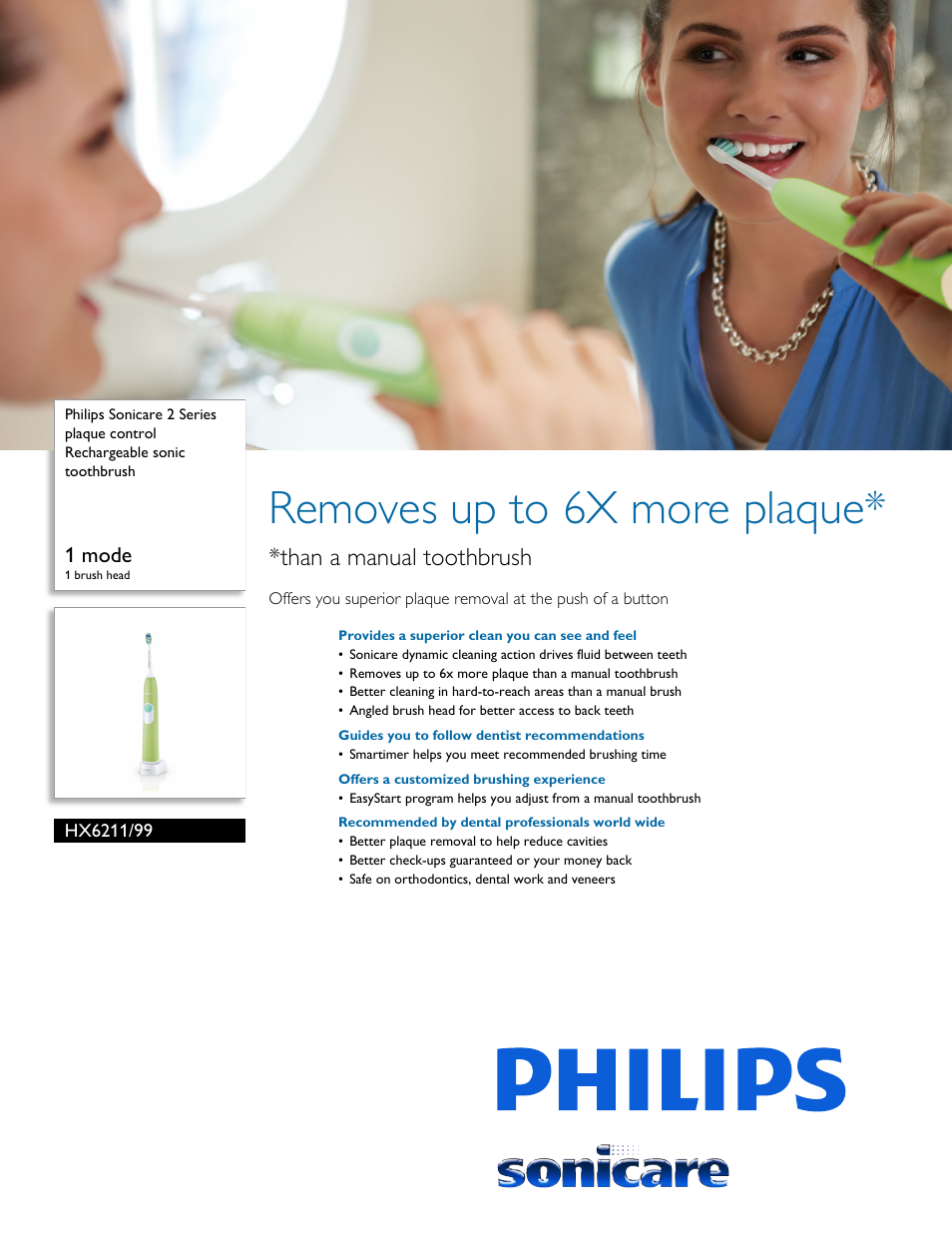 Philips HX6211-99 User Manual | 3 pages