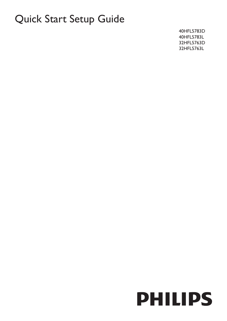 Philips 32HFL5763D-F7 User Manual | 12 pages