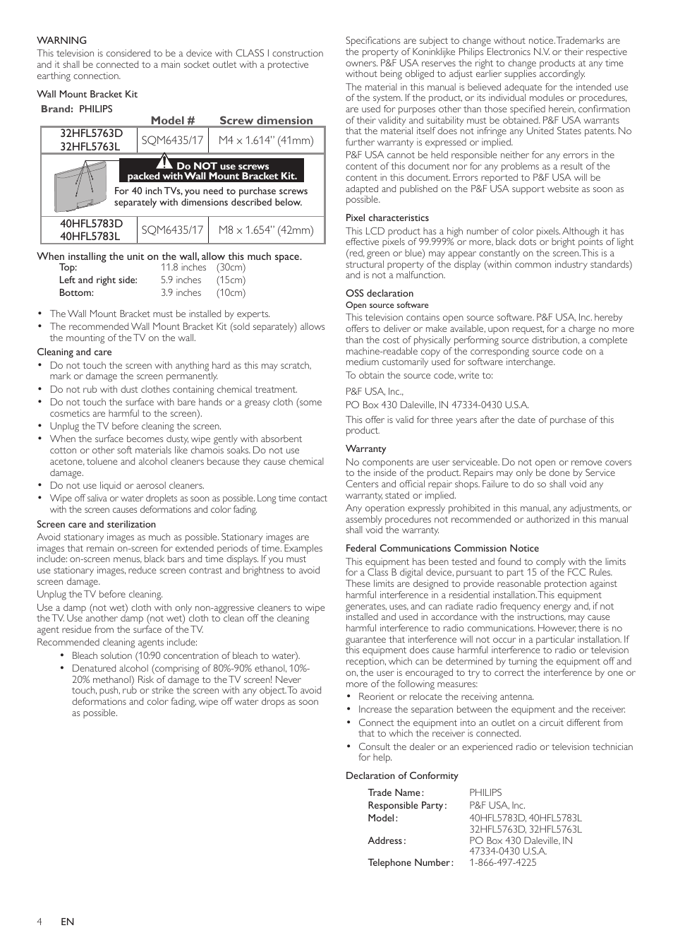 Philips 32HFL5763D-F7 User Manual | Page 4 / 12