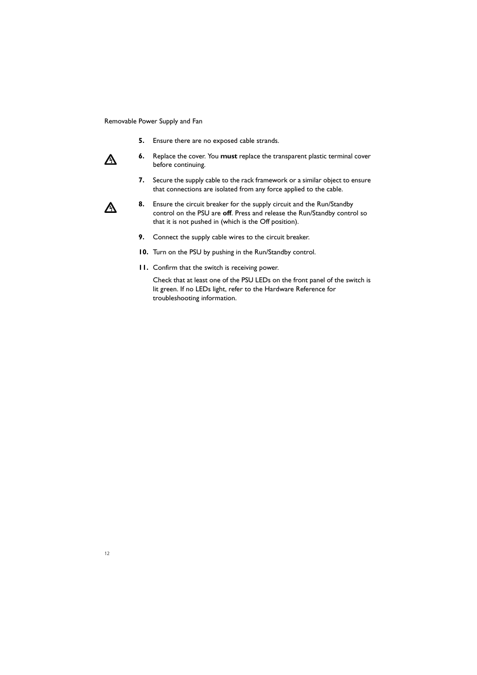 Allied Telesis AT-PWR02 User Manual | Page 13 / 21